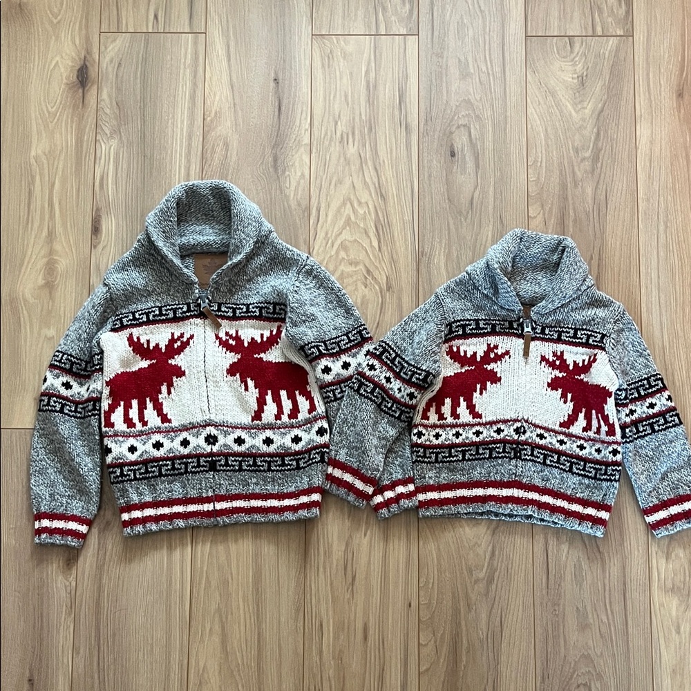 Kids matching Canada Moose Sweaters